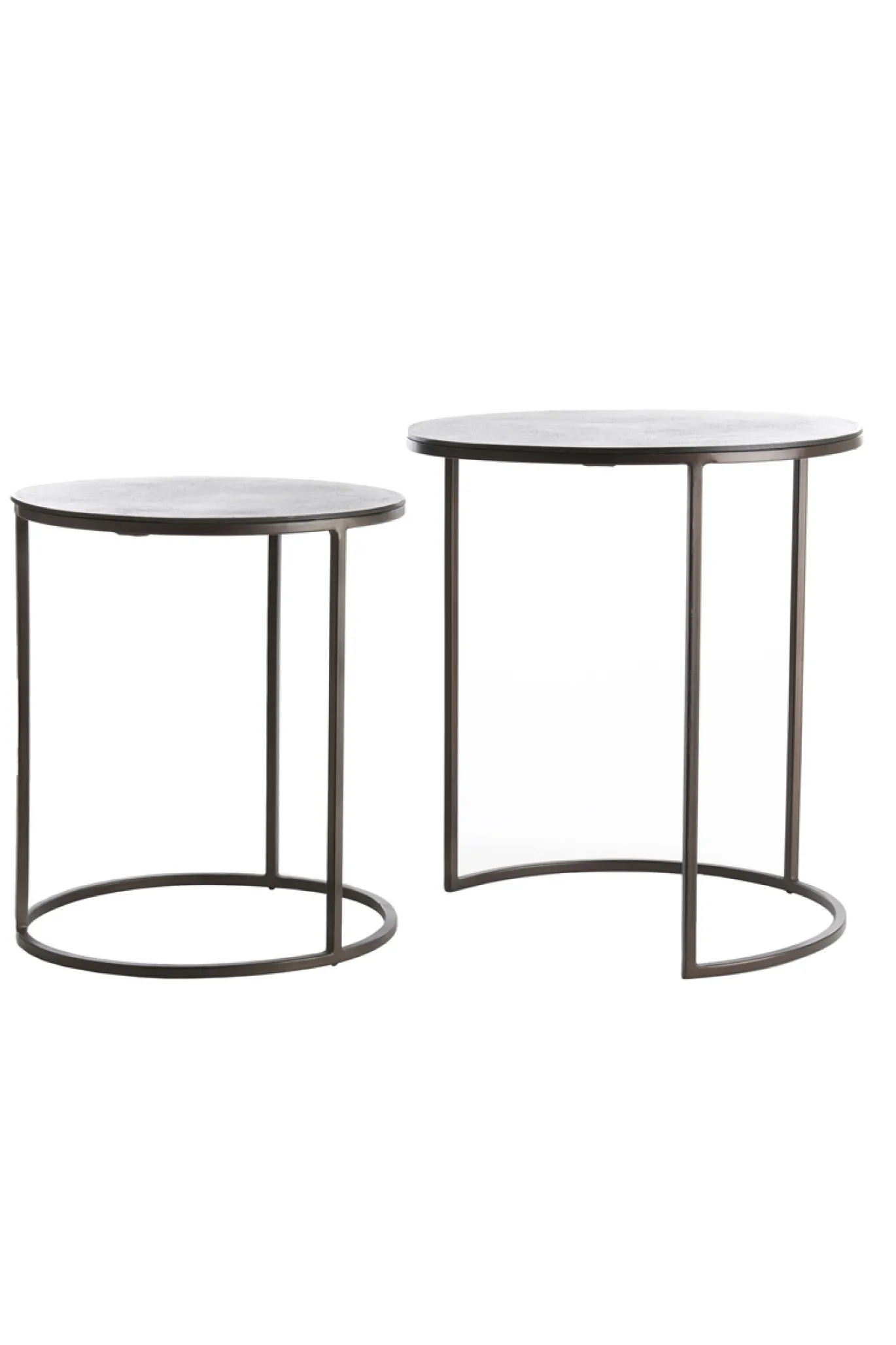 Light & Living Bijzettafel Talca Set van 2 Donkerbruin Ø41+Ø49cm