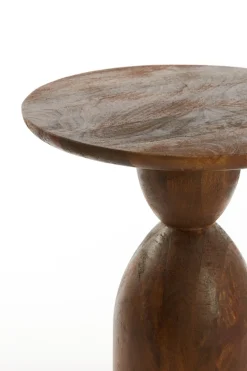 Light & Living Bijzettafel Torir Mangohout Bruin Ø40cm