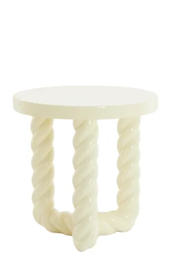 Light & Living Bijzettafel Vallejo Crème Ø46cm