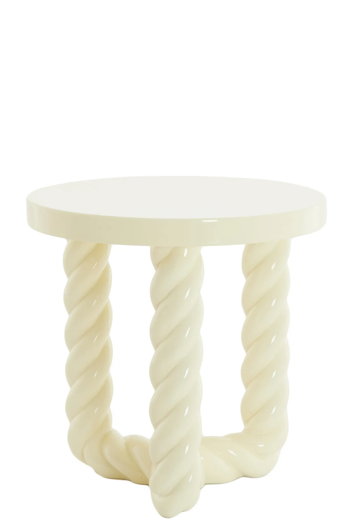 Light & Living Bijzettafel Vallejo Crème Ø46cm