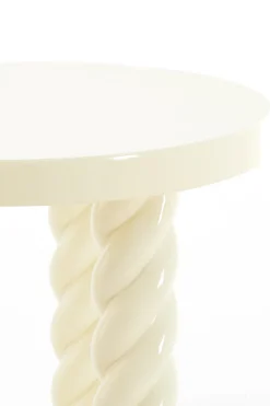 Light & Living Bijzettafel Vallejo Crème Ø46cm