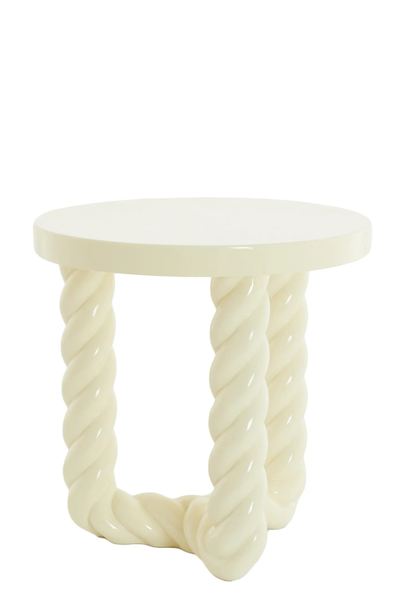 Light & Living Bijzettafel Vallejo Crème Ø46cm