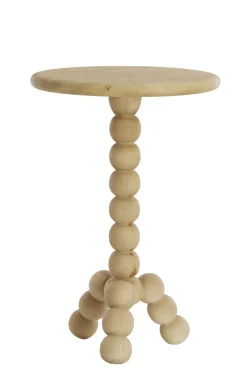 Light & Living Bijzettafel Veglio Mat Naturel Ø35cm