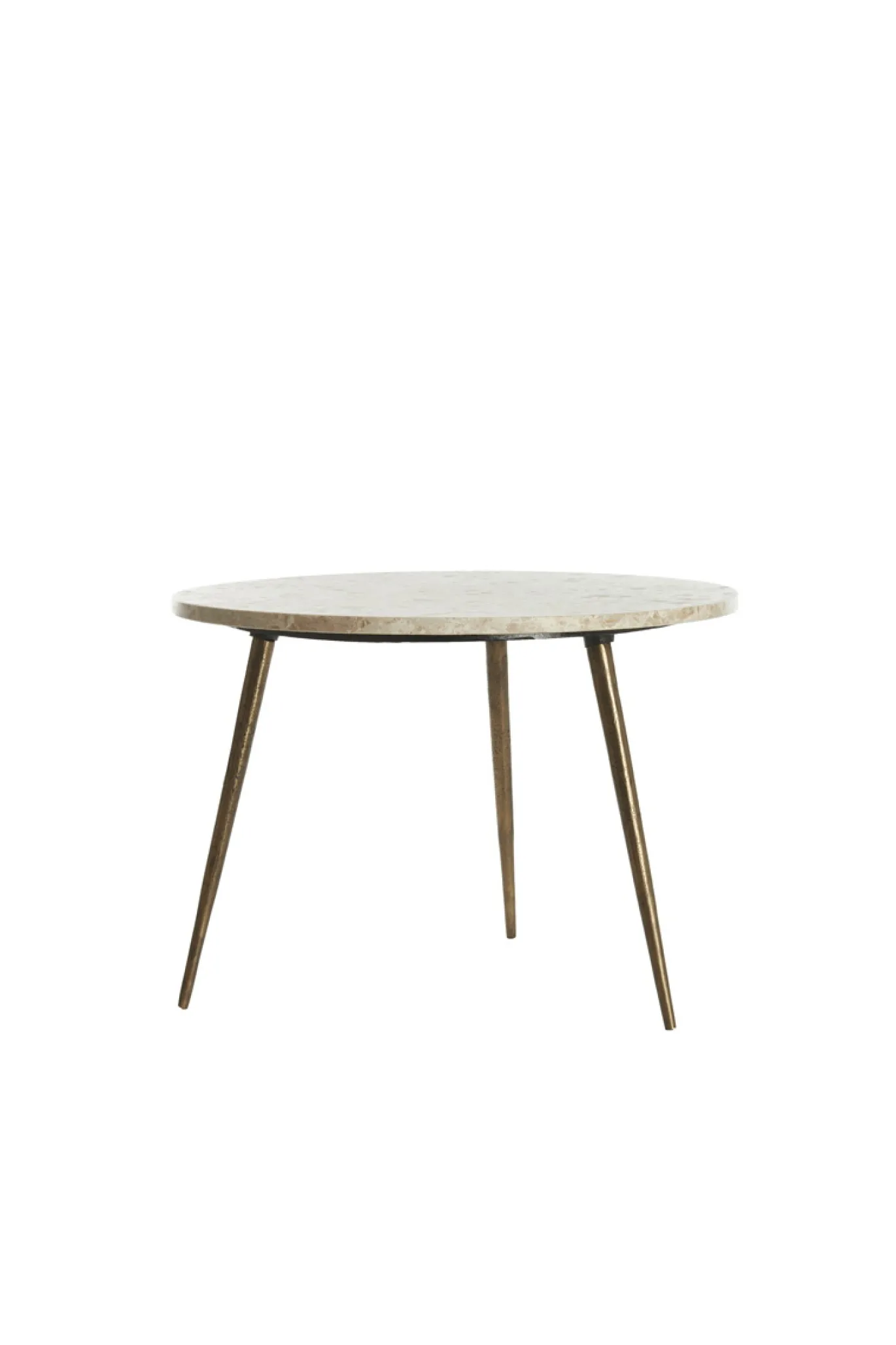 Light & Living Bijzettafel Zeca Taupe Marmer Ø59cm