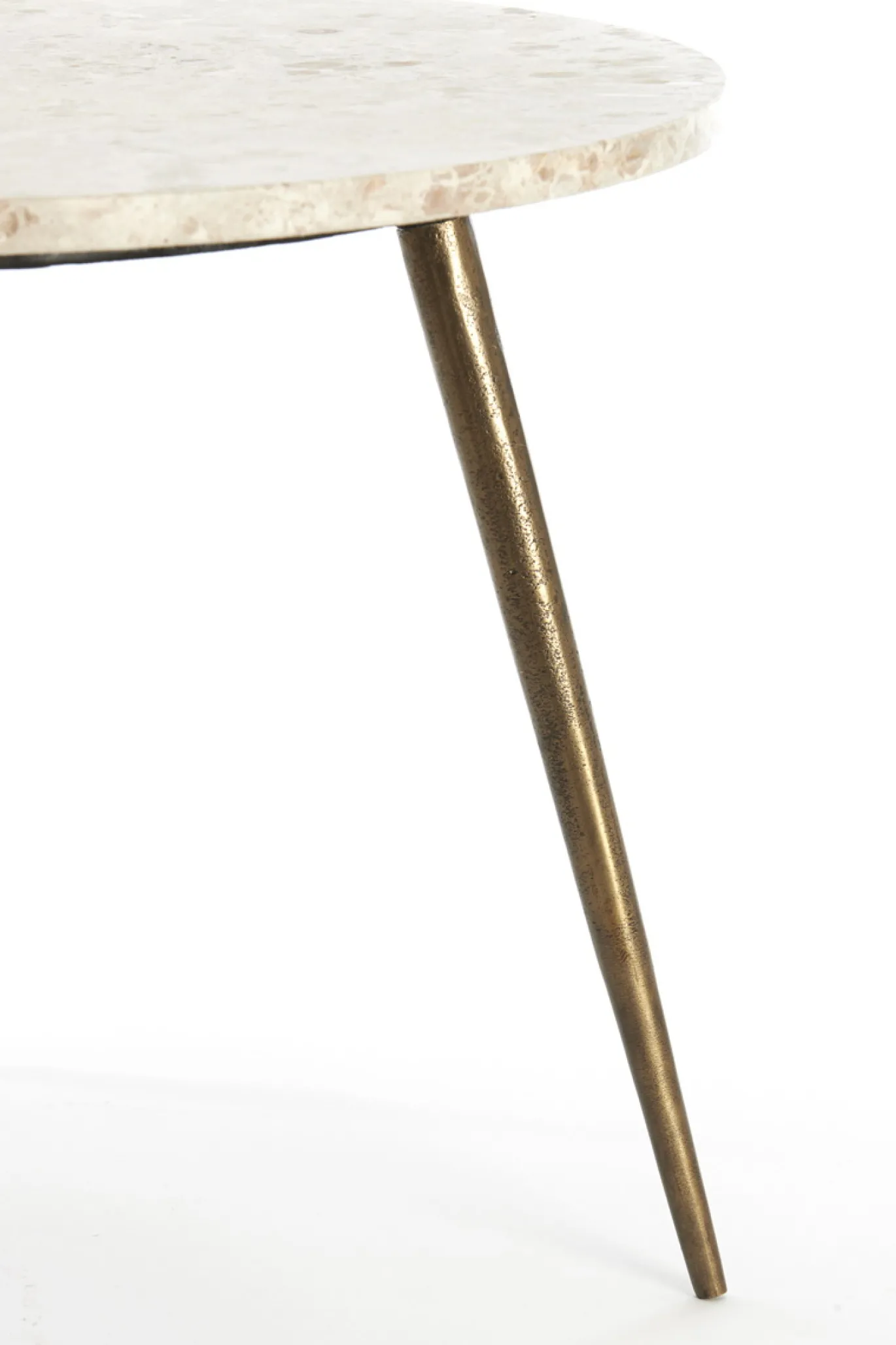 Light & Living Bijzettafel Zeca Taupe Marmer Ø59cm