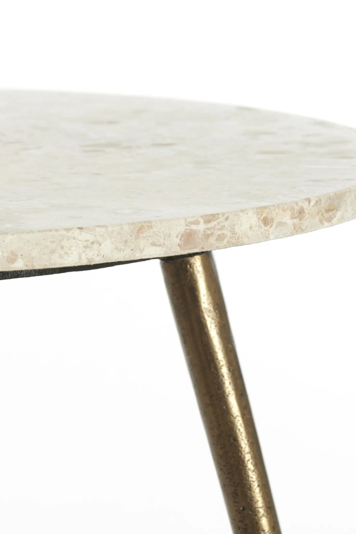 Light & Living Bijzettafel Zeca Taupe Marmer Ø59cm