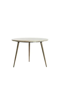 Light & Living Bijzettafel Zeca Taupe Marmer Ø59cm