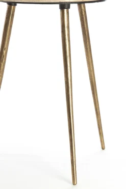 Light & Living Bijzettafel Zeca Marmer Taupe Set van 2