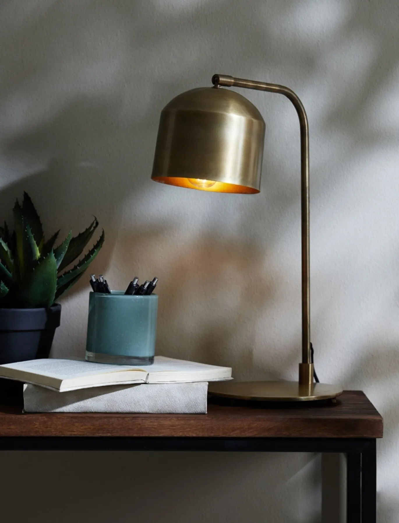 Light & Living Bureaulamp Aleso IJzer Antiek Brons