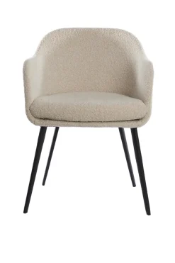Light & Living Eetkamerstoel Leone Bouclé Crème
