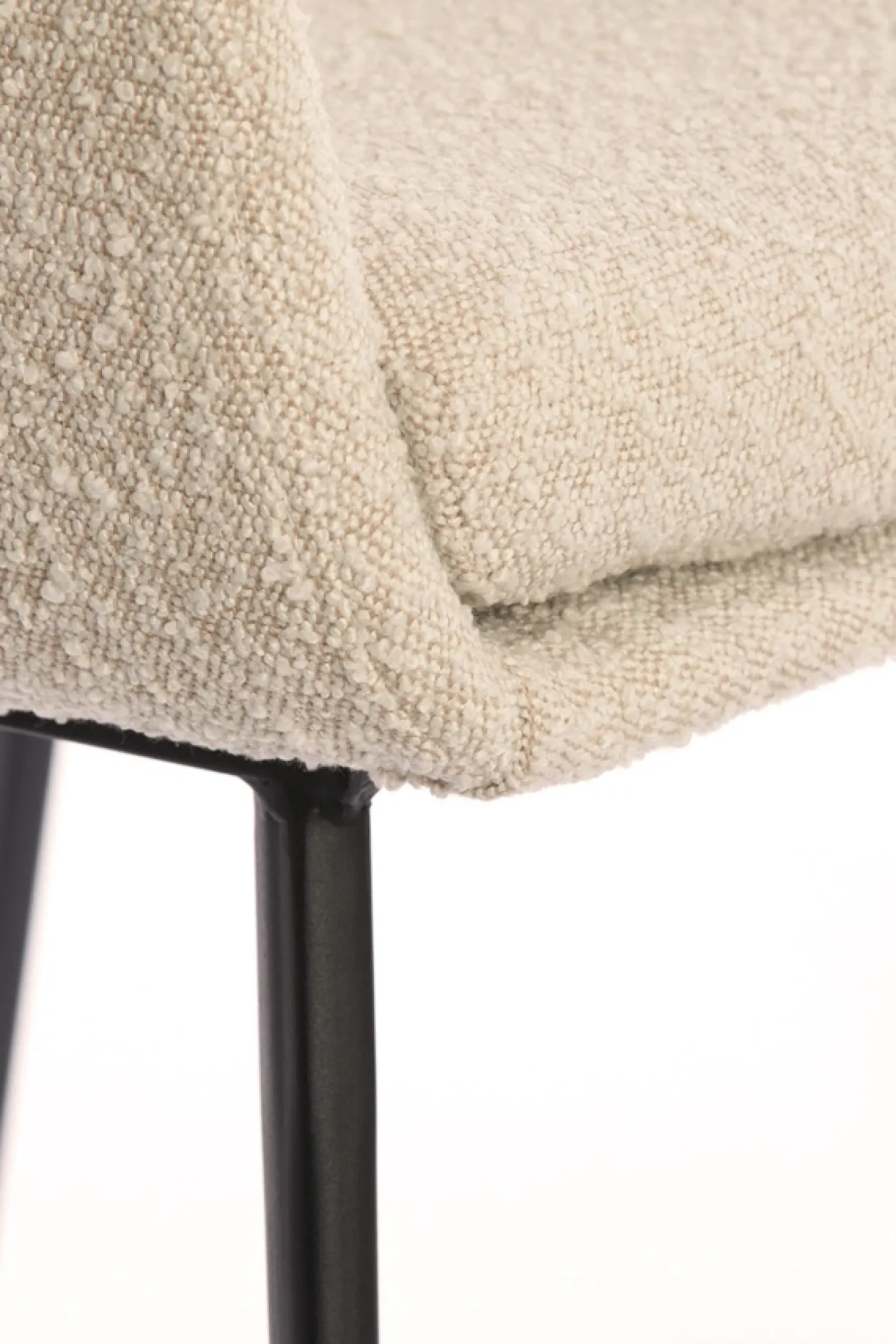 Light & Living Eetkamerstoel Leone Bouclé Crème