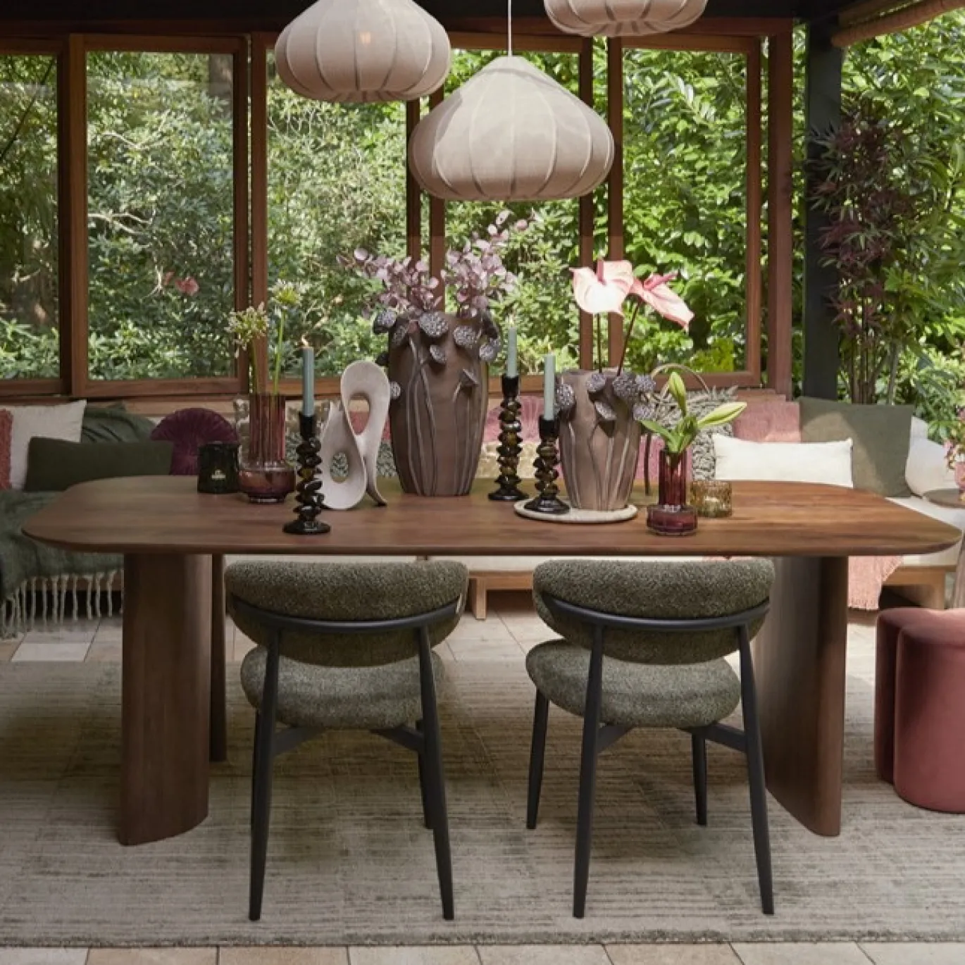 Light & Living Eettafel Aymara Walnoot 220cm