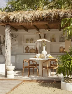 Light & Living Eettafel Kulona Crème Ø140cm