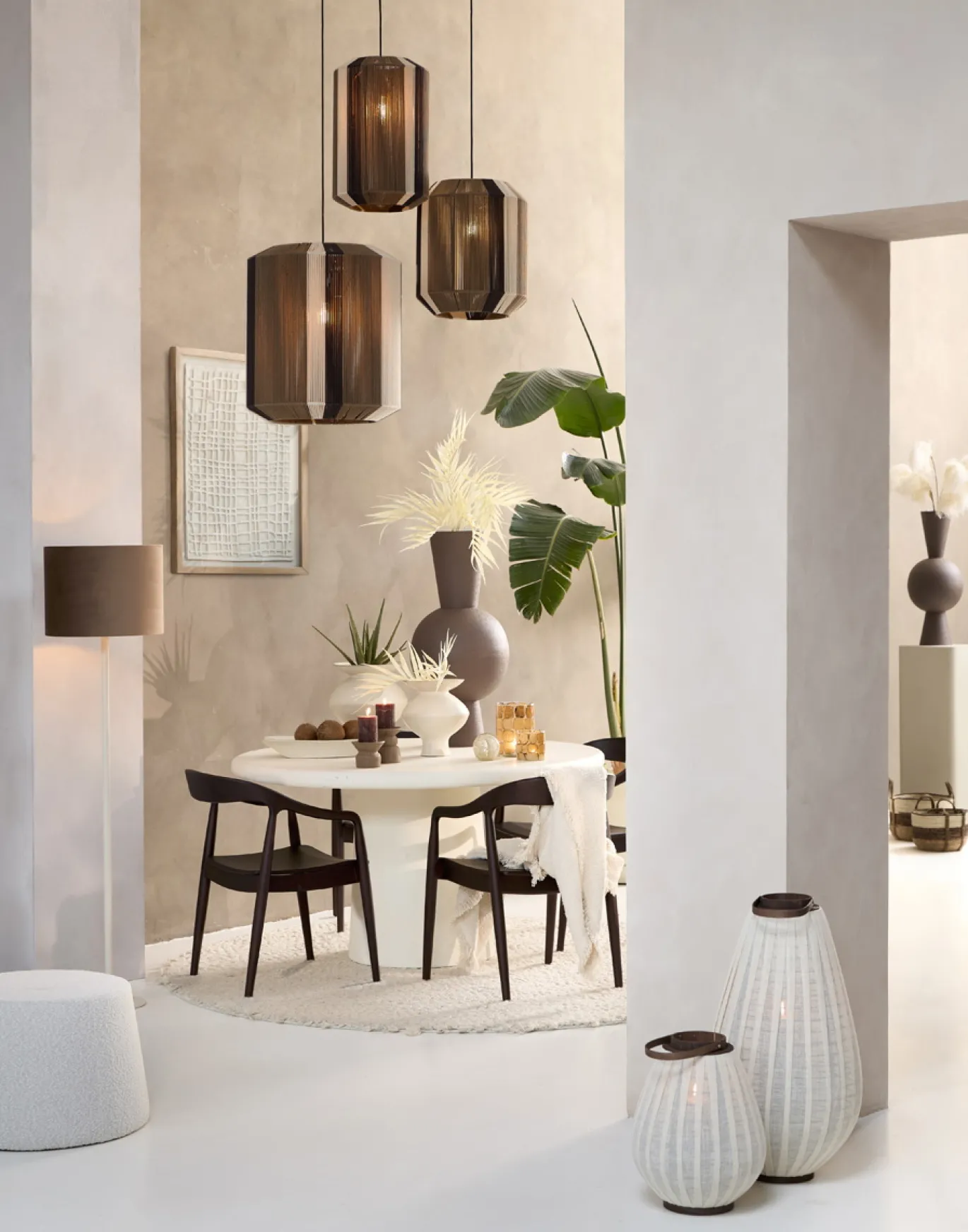 Light & Living Eettafel Kulona Crème Ø140cm