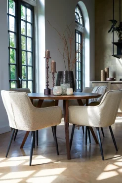 Light & Living Eettafel Quenza Acaciahout Donkerbruin Ø140cm