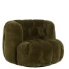 Light & Living Fauteuil Amara Velvet Olijfgroen