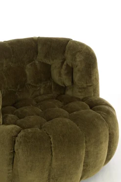 Light & Living Fauteuil Amara Velvet Olijfgroen