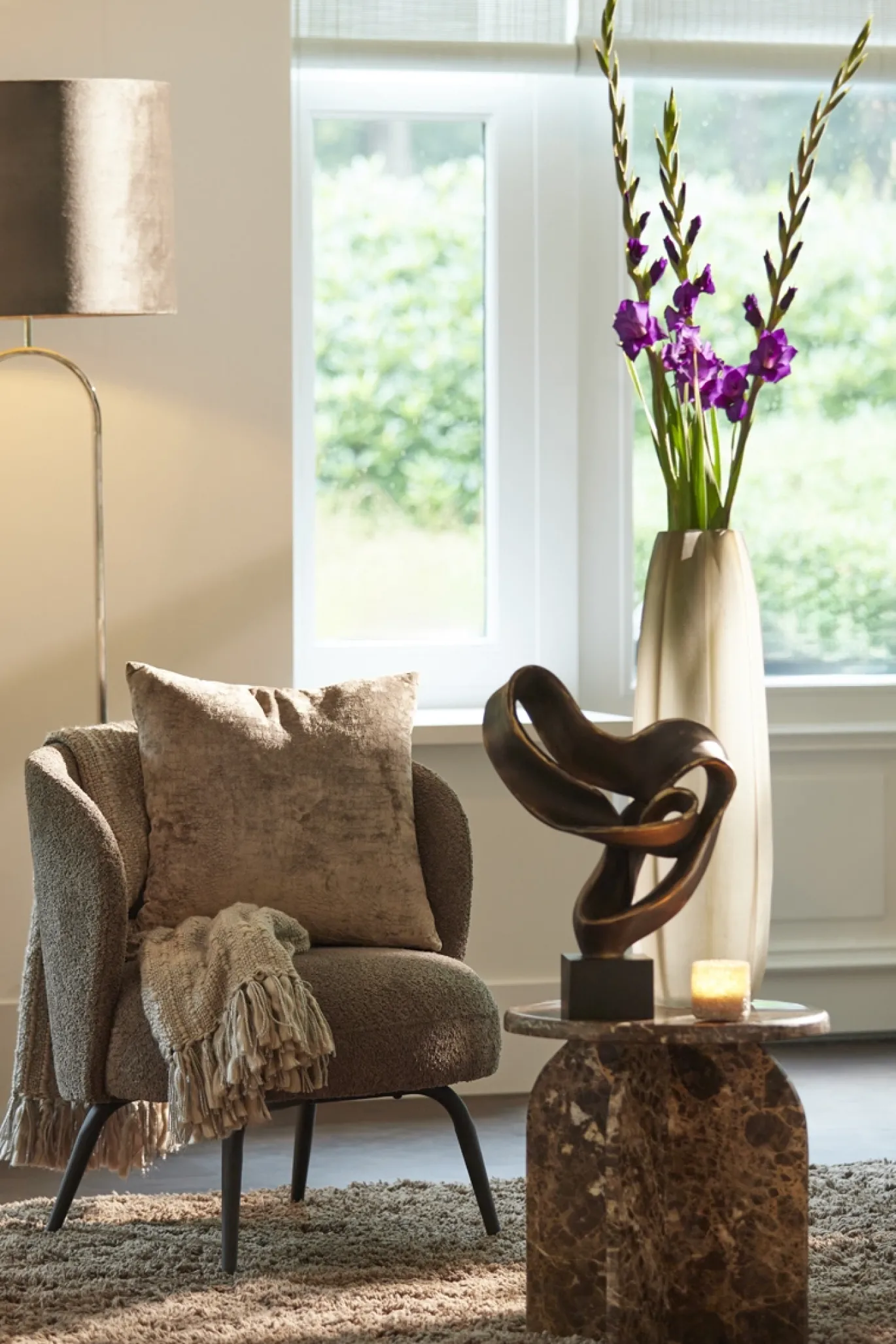 Light & Living Fauteuil Dieyda Bruin