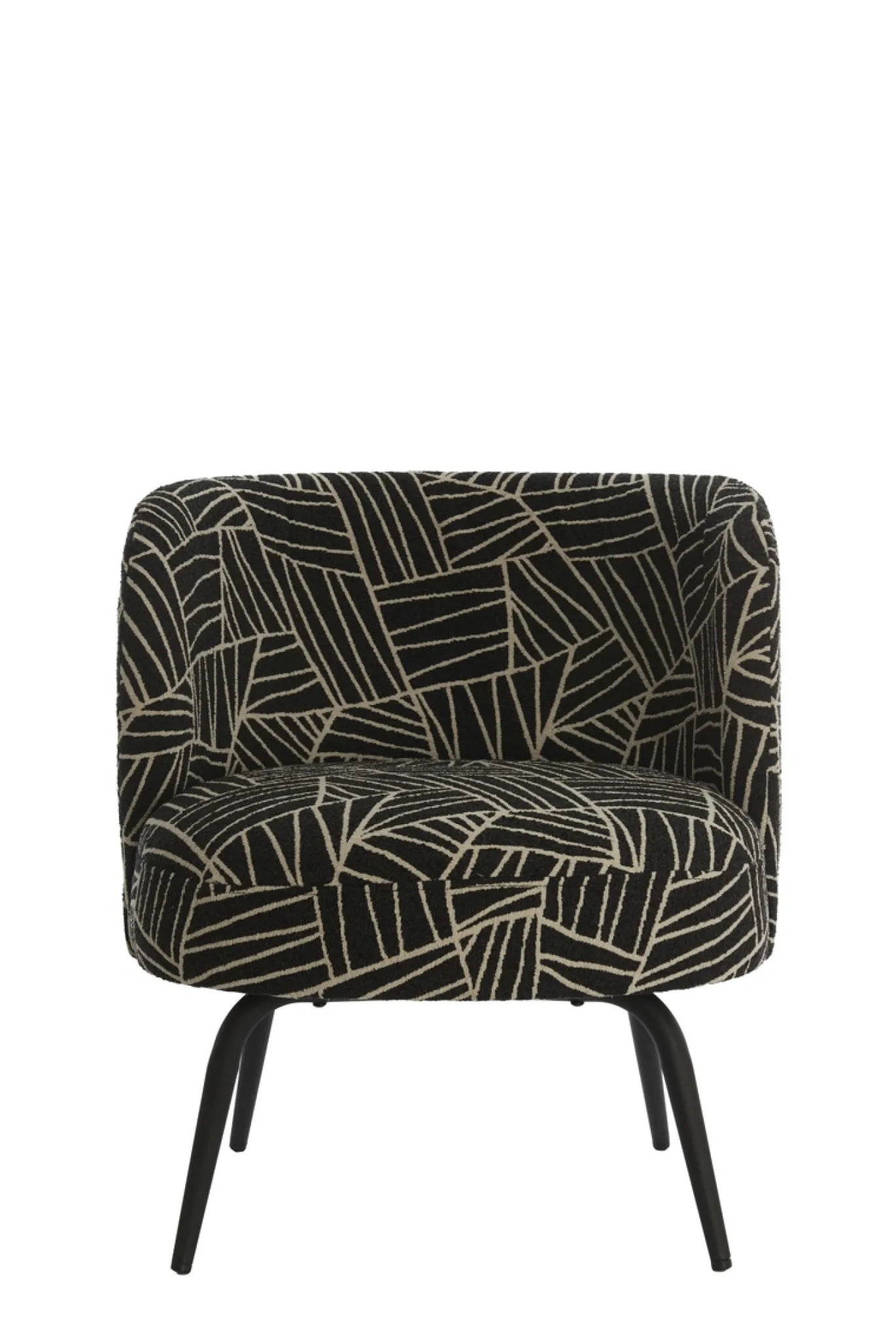 Light & Living Fauteuil Dieyda Zwart/Wit
