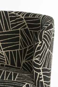 Light & Living Fauteuil Dieyda Zwart/Wit