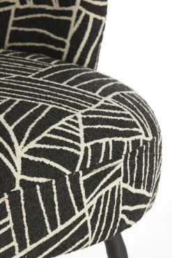 Light & Living Fauteuil Dieyda Zwart/Wit
