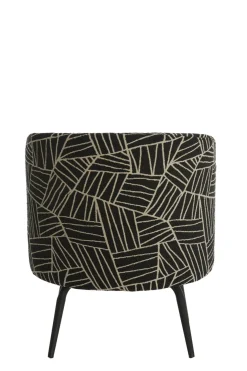 Light & Living Fauteuil Dieyda Zwart/Wit