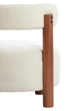 Light & Living Fauteuil Ferentino Bouclé Crème