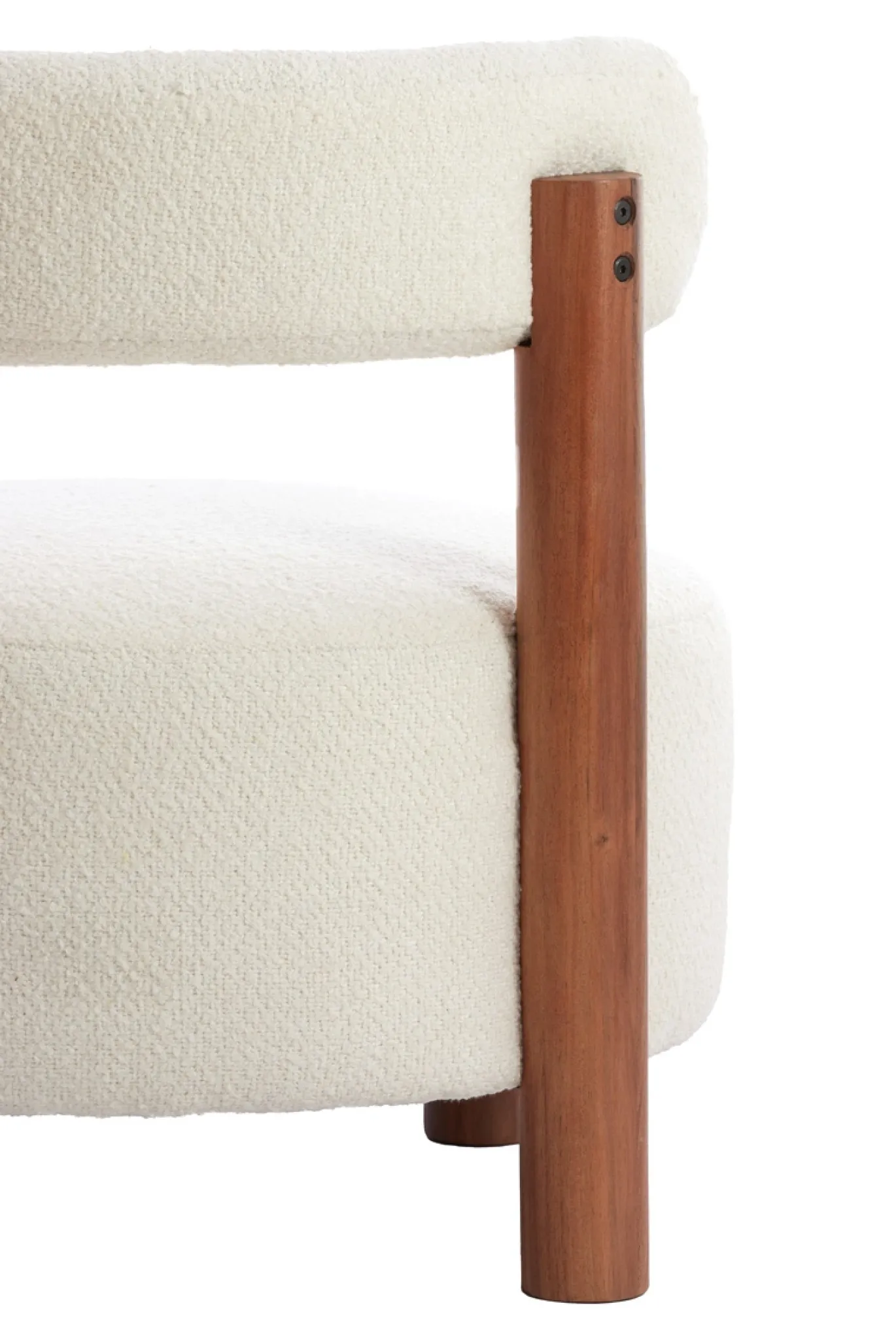 Light & Living Fauteuil Ferentino Bouclé Crème
