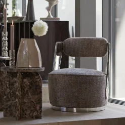 Light & Living Fauteuil Kemena Bruin/Chrome