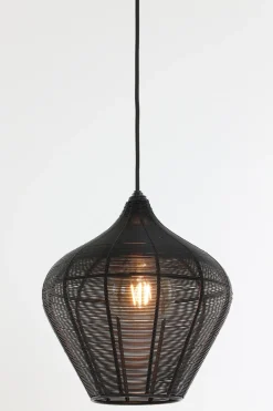 Light & Living Hanglamp Alvaro Mat Zwart Ø27cm