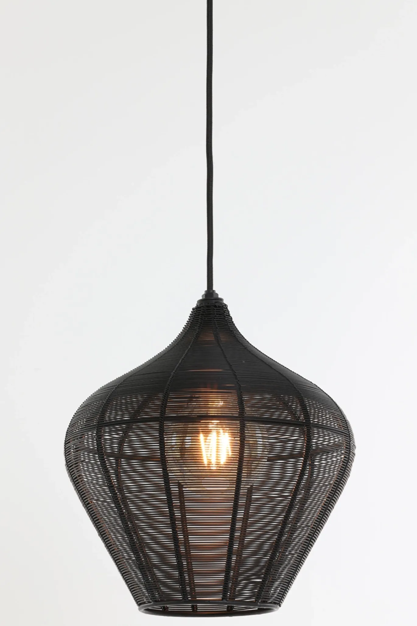 Light & Living Hanglamp Alvaro Mat Zwart Ø27cm