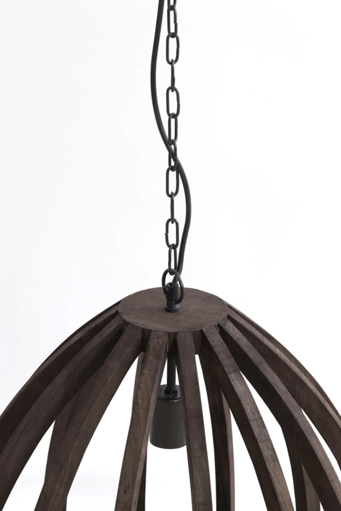 Light & Living Hanglamp Barsia Mangohout Donkerbruin Ø50cm