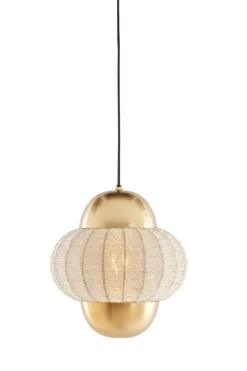 Light & Living Hanglamp Cetara Kralen Zilver/Brons Ø26cm