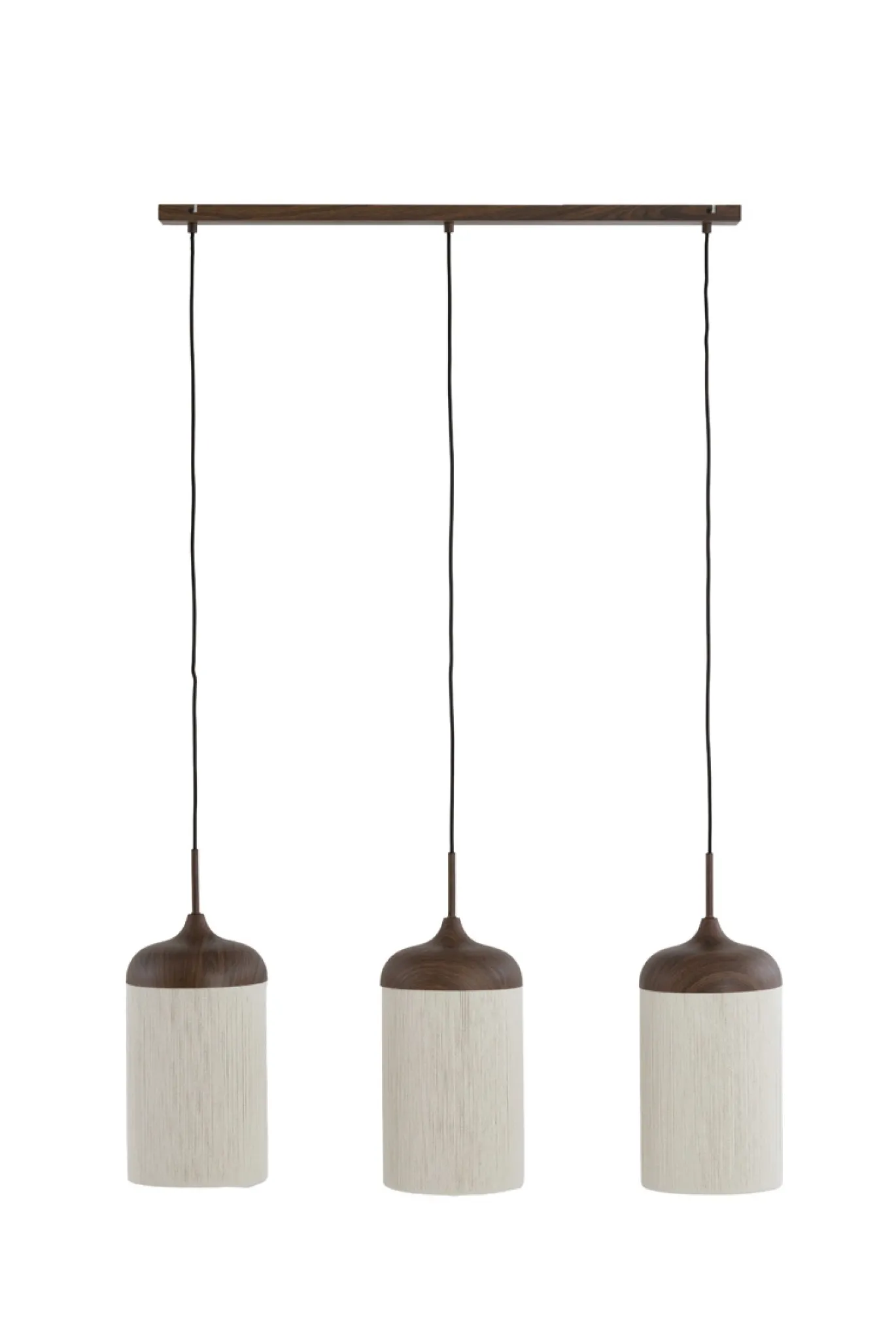 Light & Living Hanglamp Dania 3-Lichts Donkerbruin/Crème