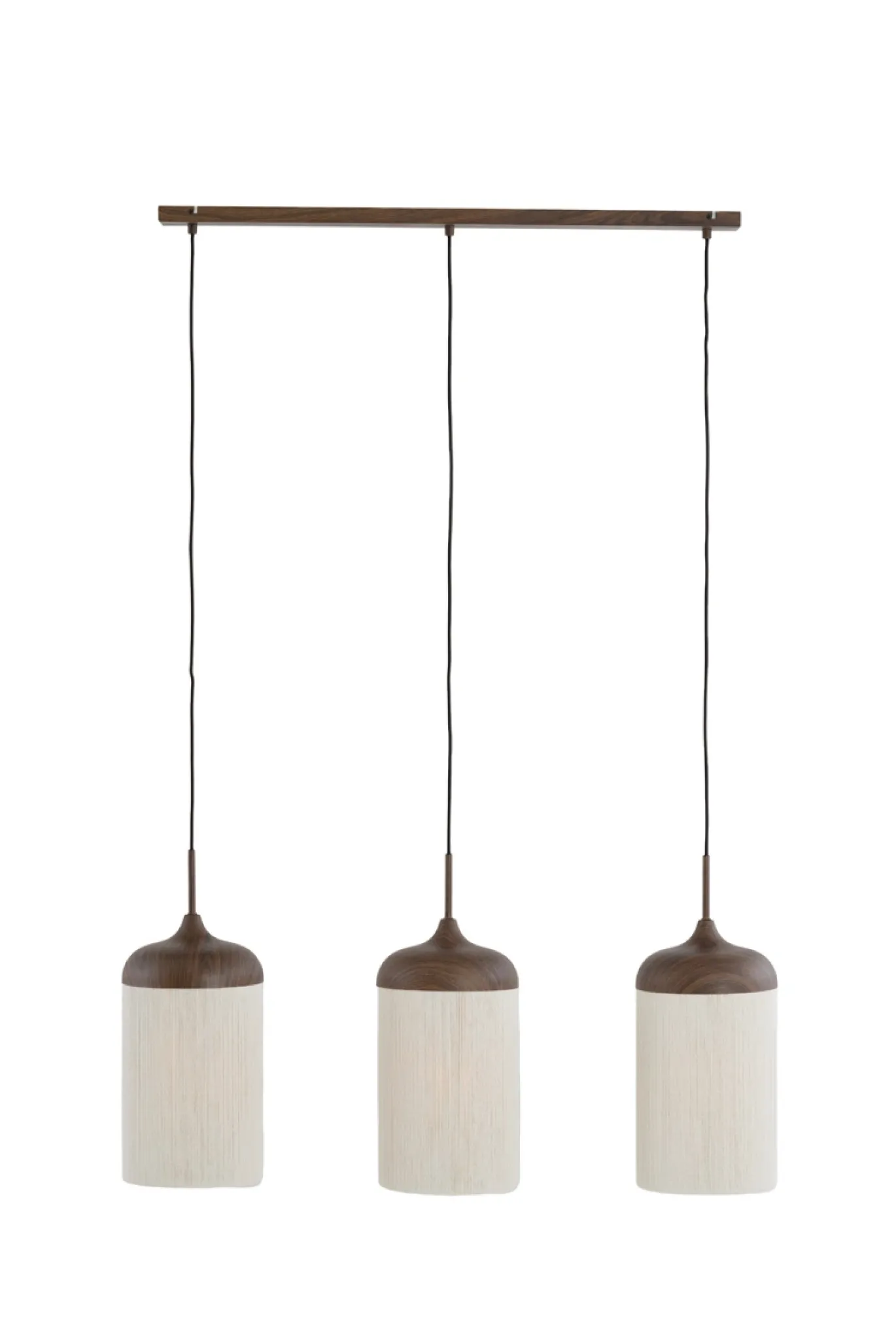Light & Living Hanglamp Dania 3-Lichts Donkerbruin/Crème