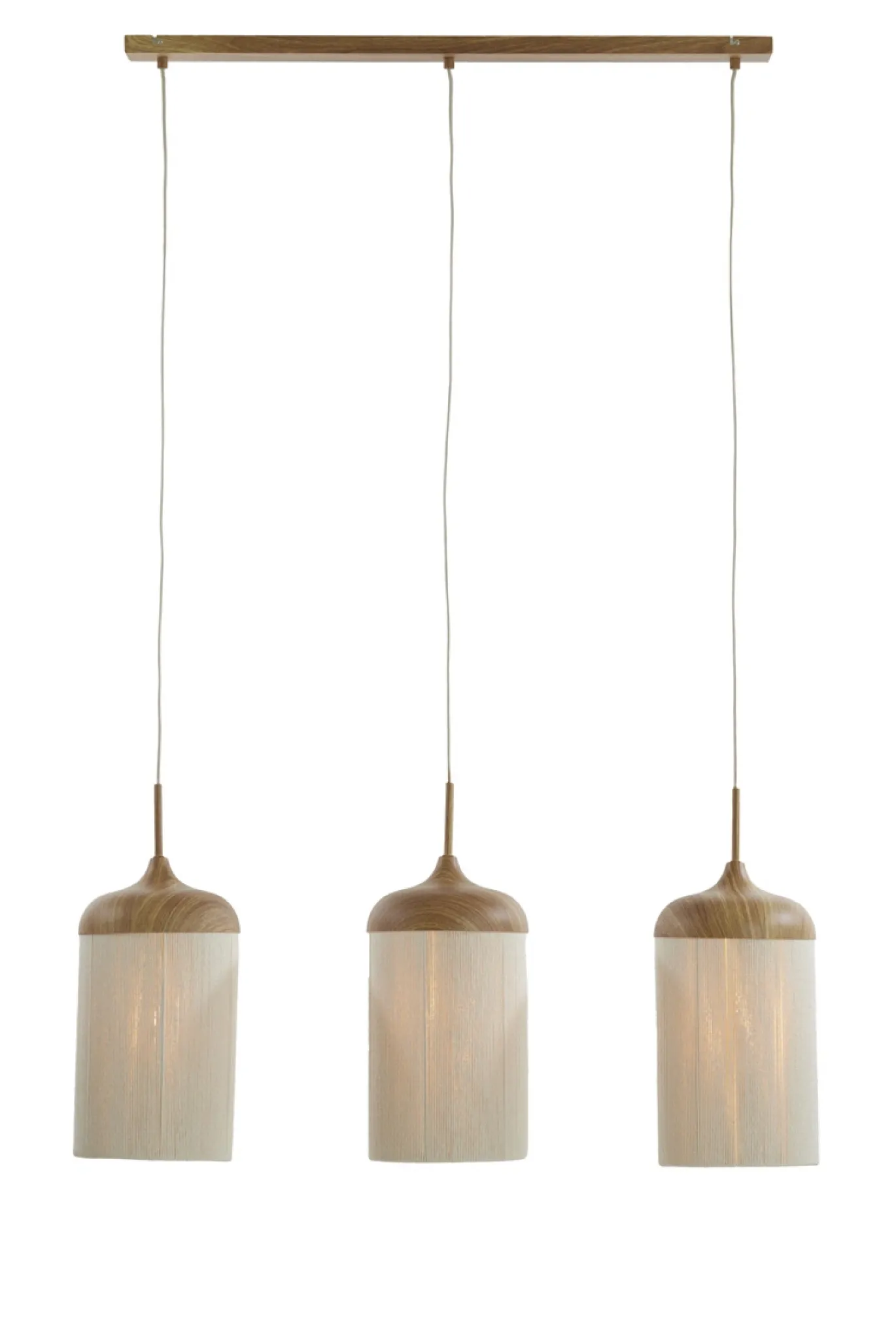 Light & Living Hanglamp Dania 3-Lichts Naturel/Crème