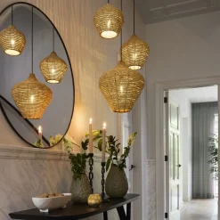 Light & Living Hanglamp Kalenga Kralen Naturel Ø28cm