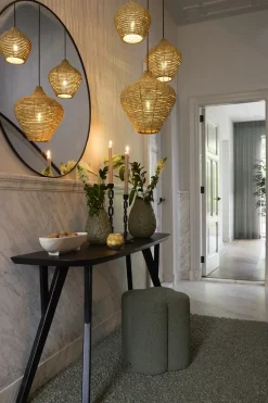 Light & Living Hanglamp Kalenga Kralen Naturel Ø28cm