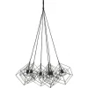 Light & Living Hanglamp 6-Lichts Kubinka Mat Zwart 25x25x26cm