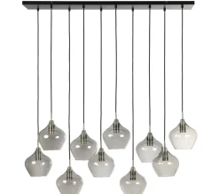Light & Living Hanglamp 10-Lichts Rakel Antiek Brons/Smoke Glas 124cm