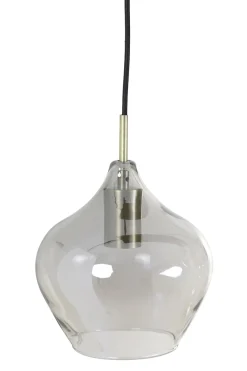 Light & Living Hanglamp 10-Lichts Rakel Antiek Brons/Smoke Glas 124cm