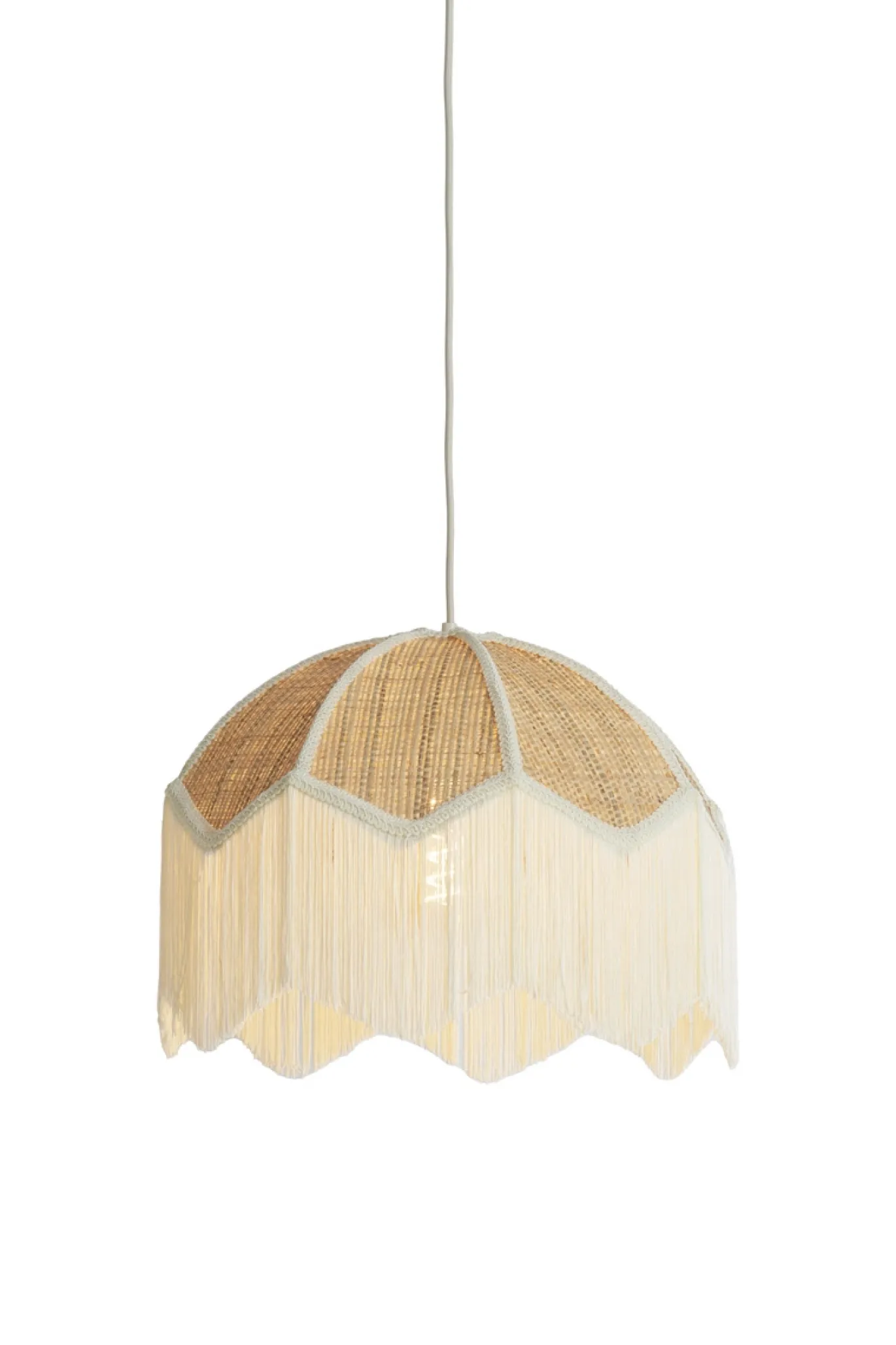 Light & Living Hanglamp Malacia Raffia Naturel/Crème Ø40cm