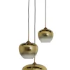 Light & Living Hanglamp Mayson 3-Lichts Glas Goud 160cm