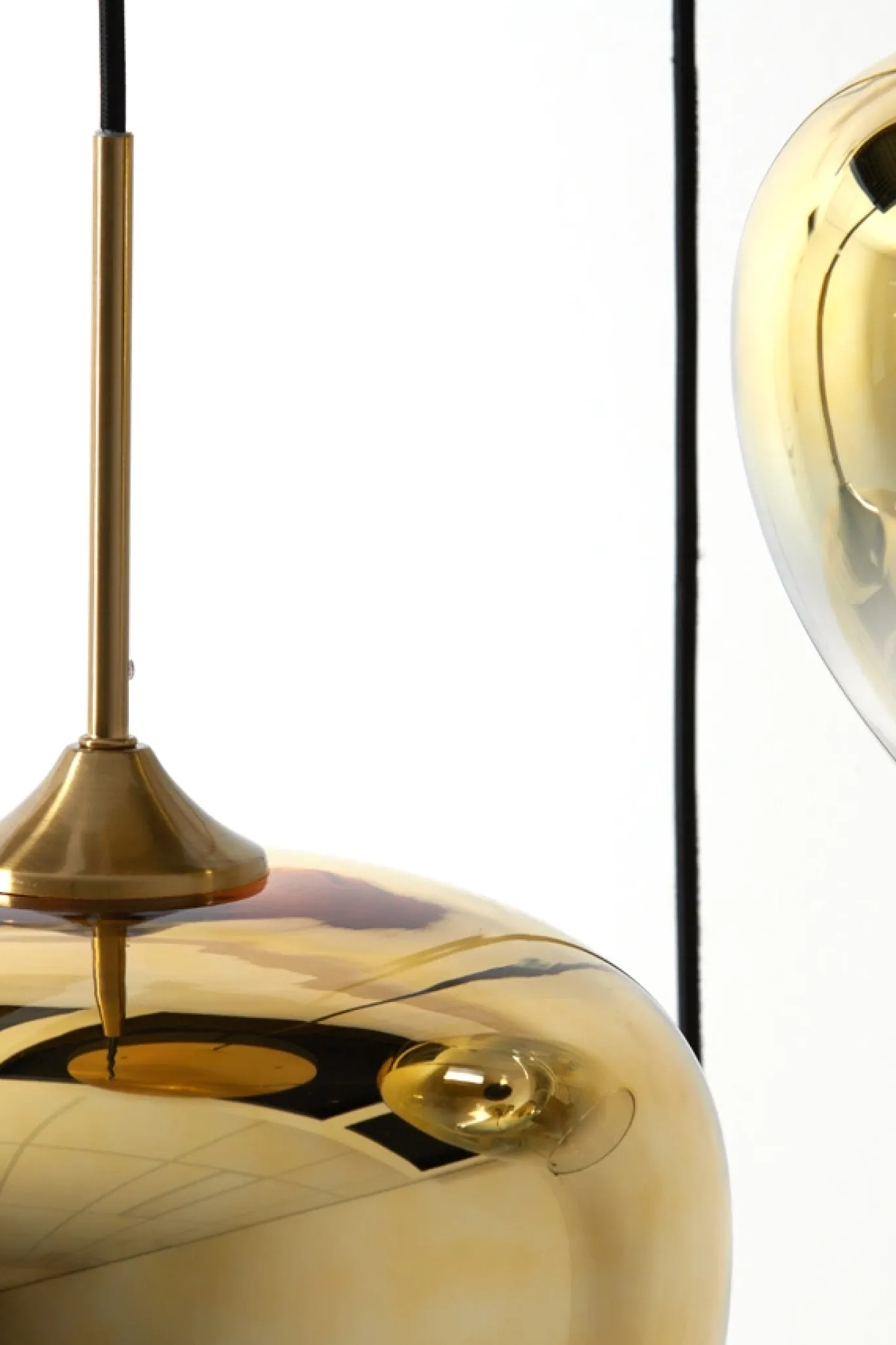 Light & Living Hanglamp Mayson 3-Lichts Glas Goud 160cm