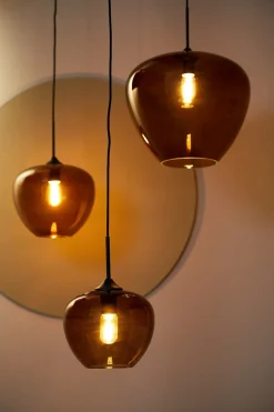 Light & Living Hanglamp Mayson Bruin Glas Ø23cm