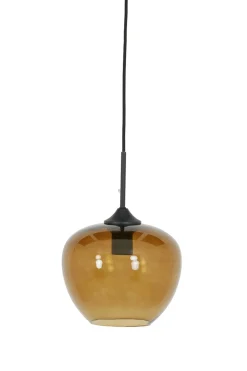 Light & Living Hanglamp Mayson Bruin Glas Ø23cm