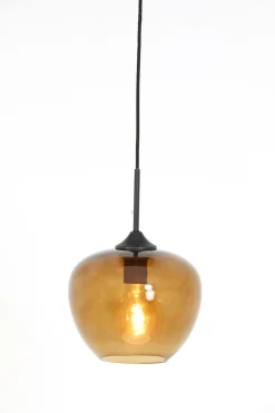 Light & Living Hanglamp Mayson Bruin Glas Ø23cm