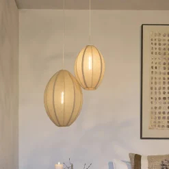 Light & Living Hanglamp Milatos Jute Naturel M