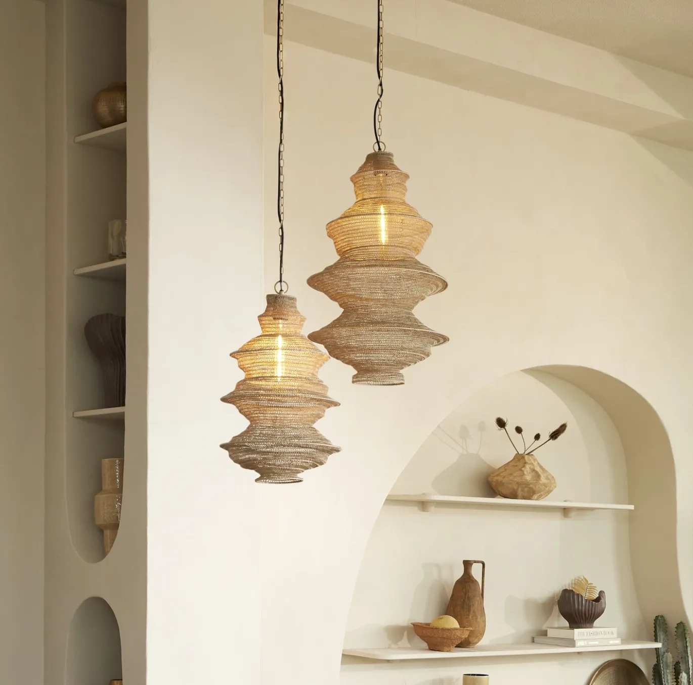 Light & Living Hanglamp Nakisha Zand Ø31cm
