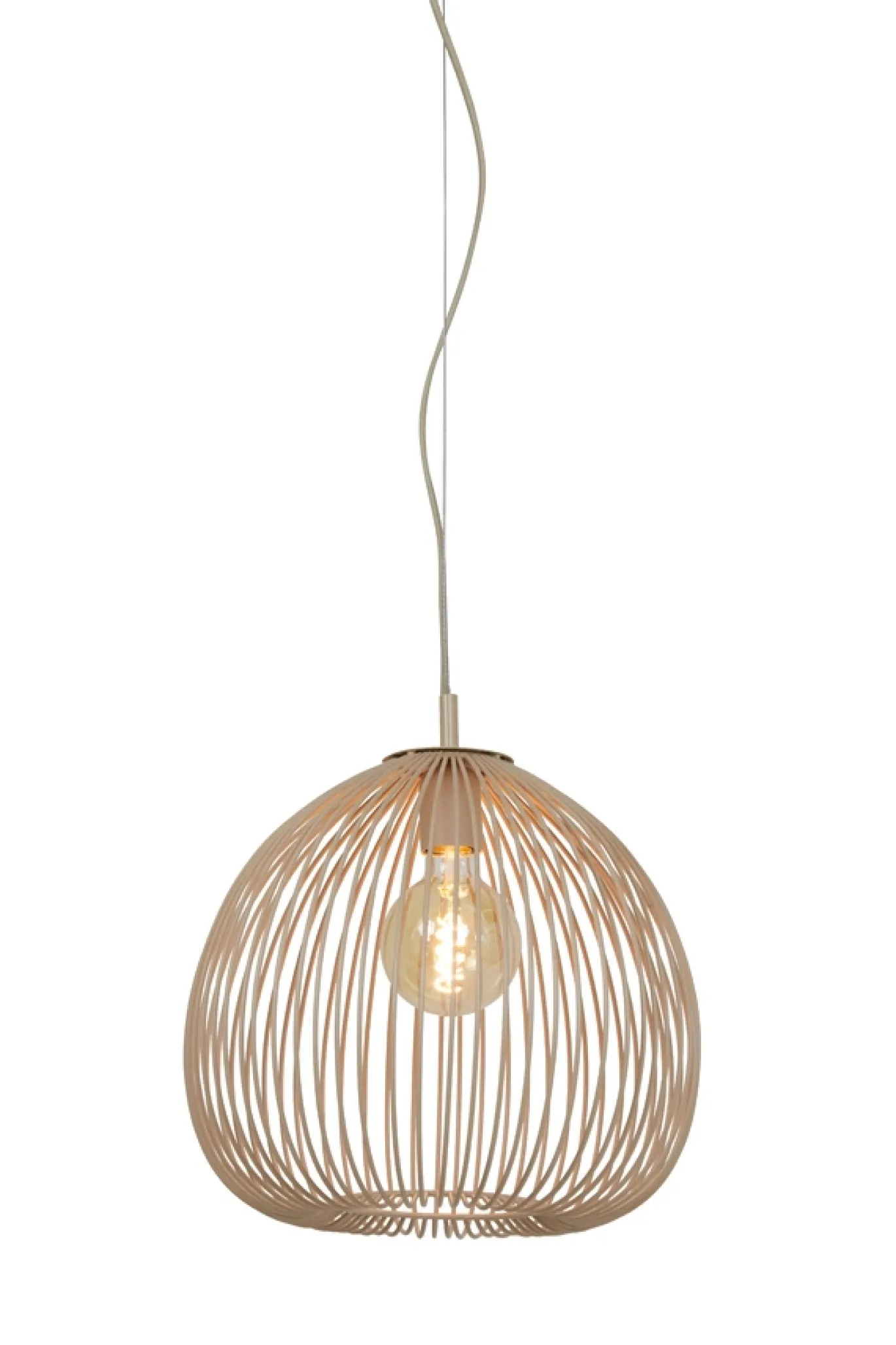 Light & Living Hanglamp Rilana Mat Beige Ø34cm